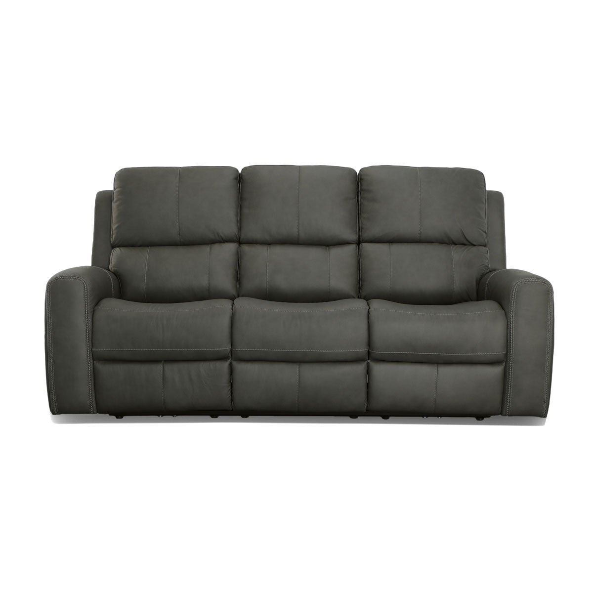 Linden Gray Sofa With Power Headrest & Lumbar