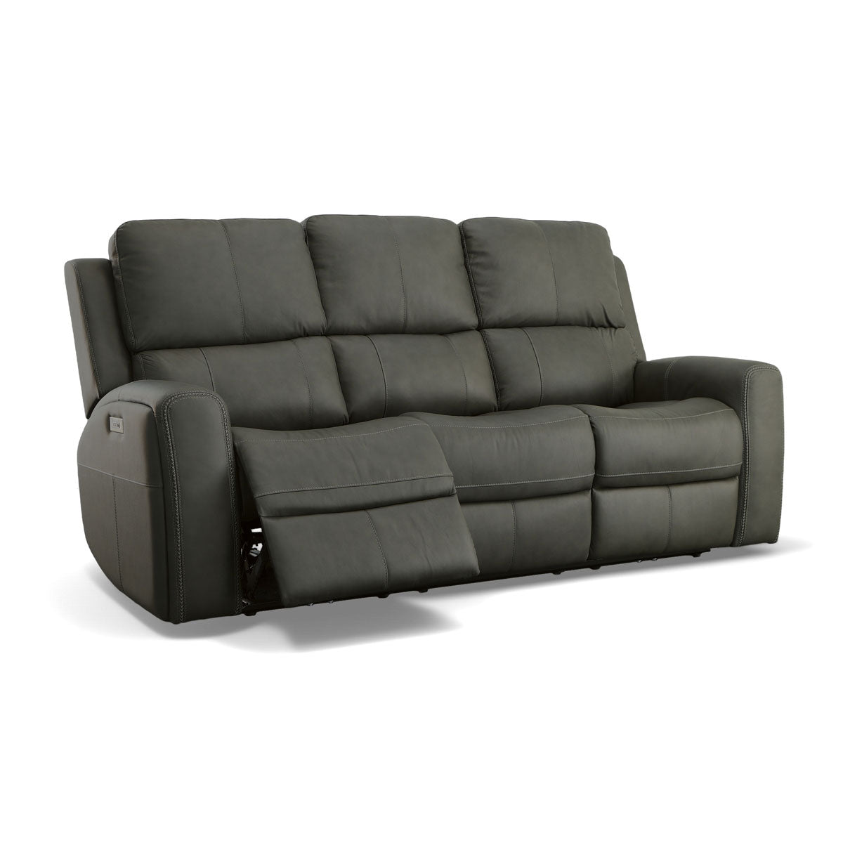 Linden Gray Sofa With Power Headrest & Lumbar