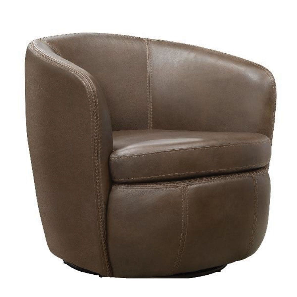 BAROLO BROWN LEATHER SW CHAIR