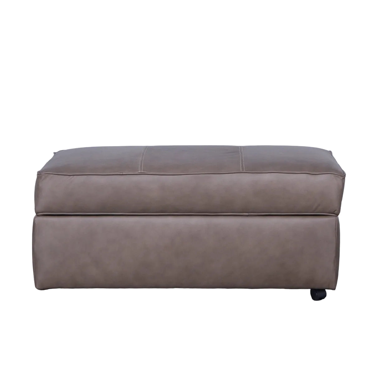 LACHLAN LEATHR STORAGE OTTOMAN