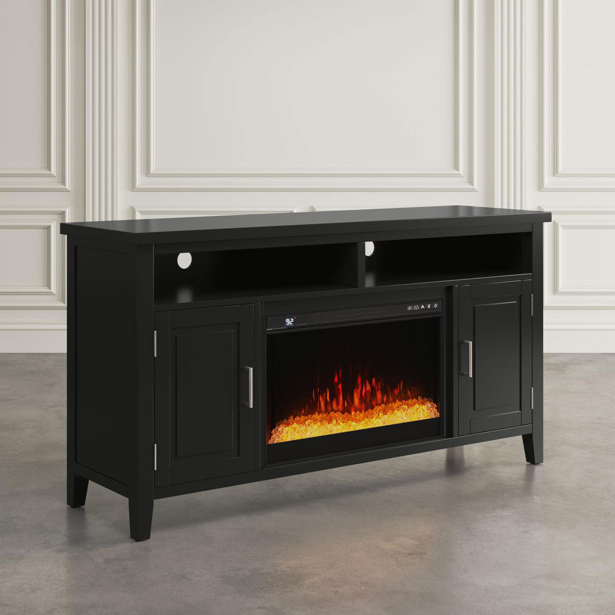 URBAN ICON BLK FIREPLACE