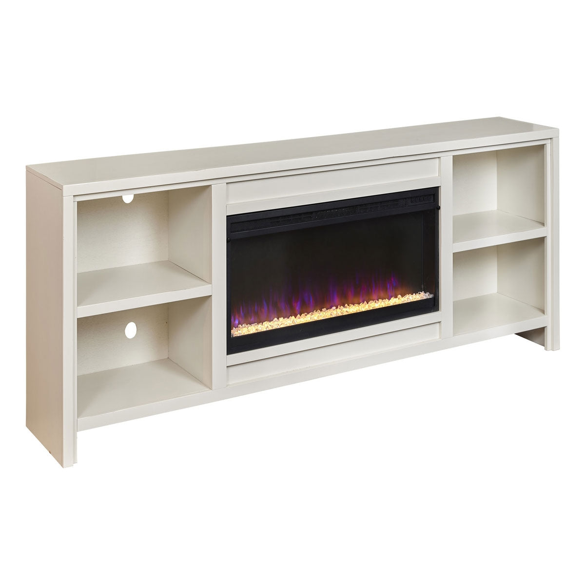 TATUM WHITE 96" FIREPLACE CONSOLE