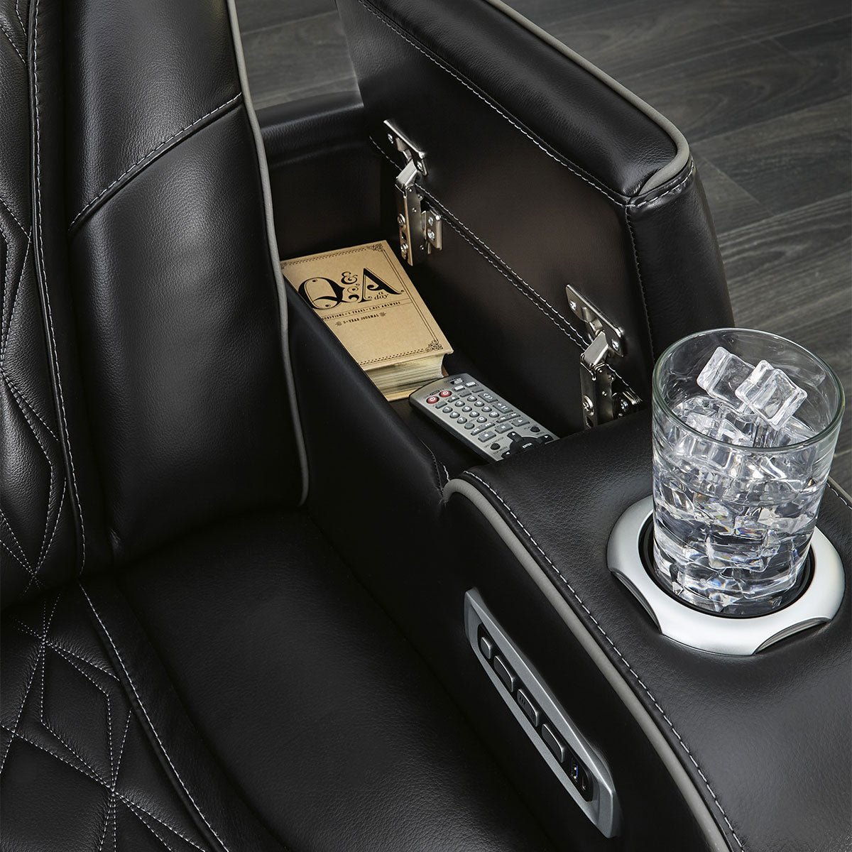 OPTIMUS BLACK RECLINER W/POWER HEADREST