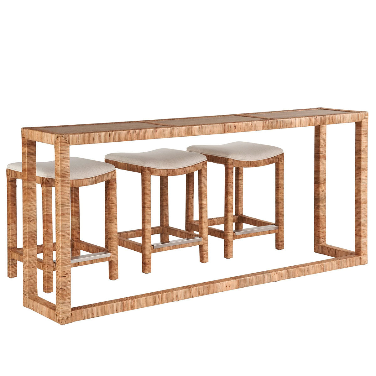 SANDBAR CONSOLE W/3 STOOLS