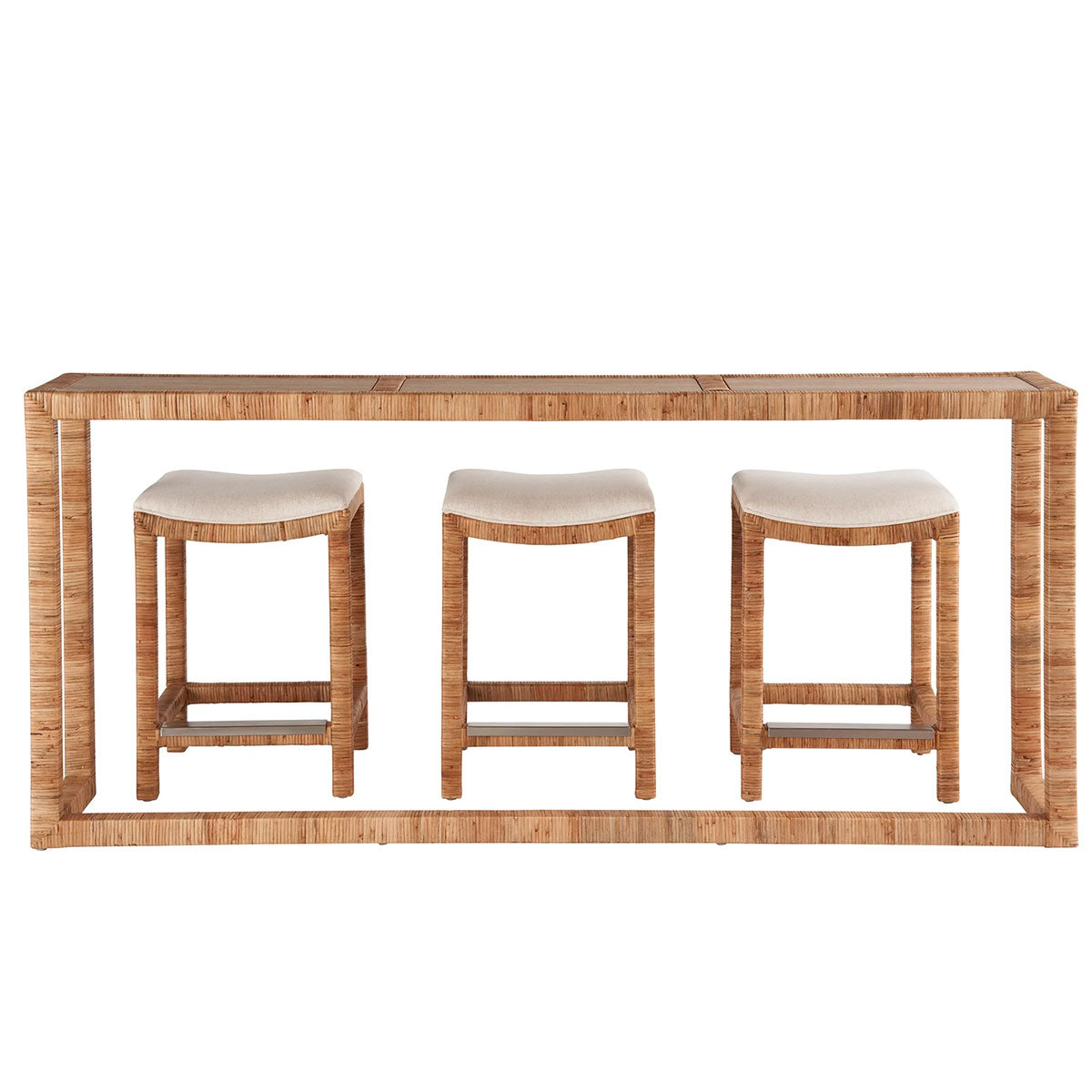 SANDBAR CONSOLE W/3 STOOLS