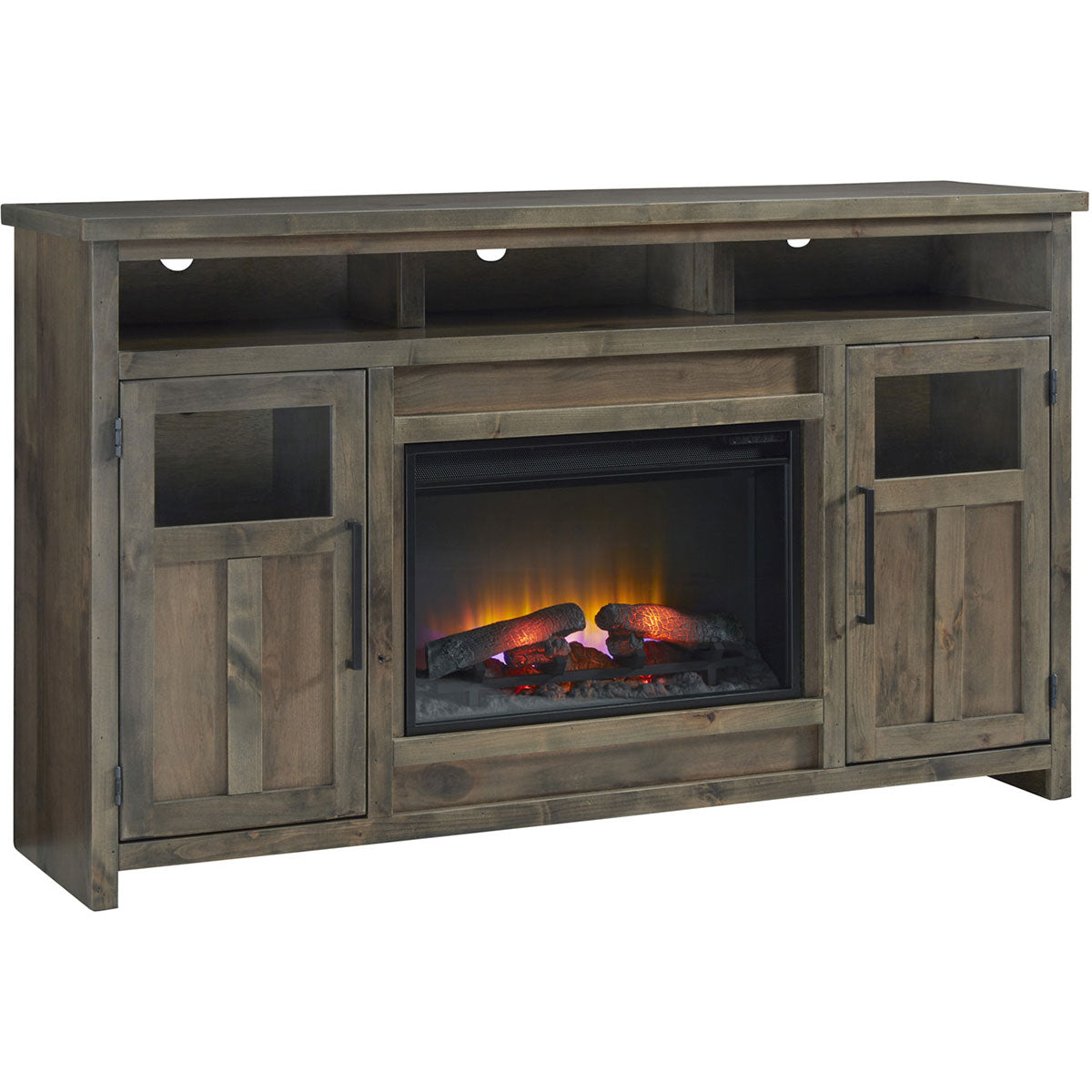 SHAKER BROWN 66" FIREPLACE CONSOLE