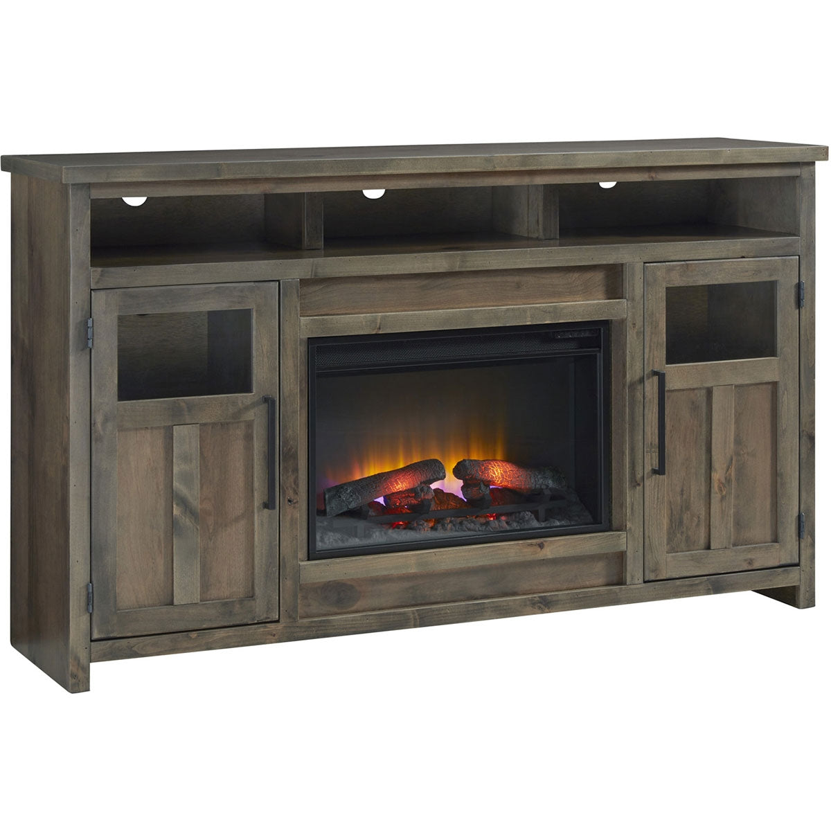 SHAKER BROWN 66" FIREPLACE CONSOLE