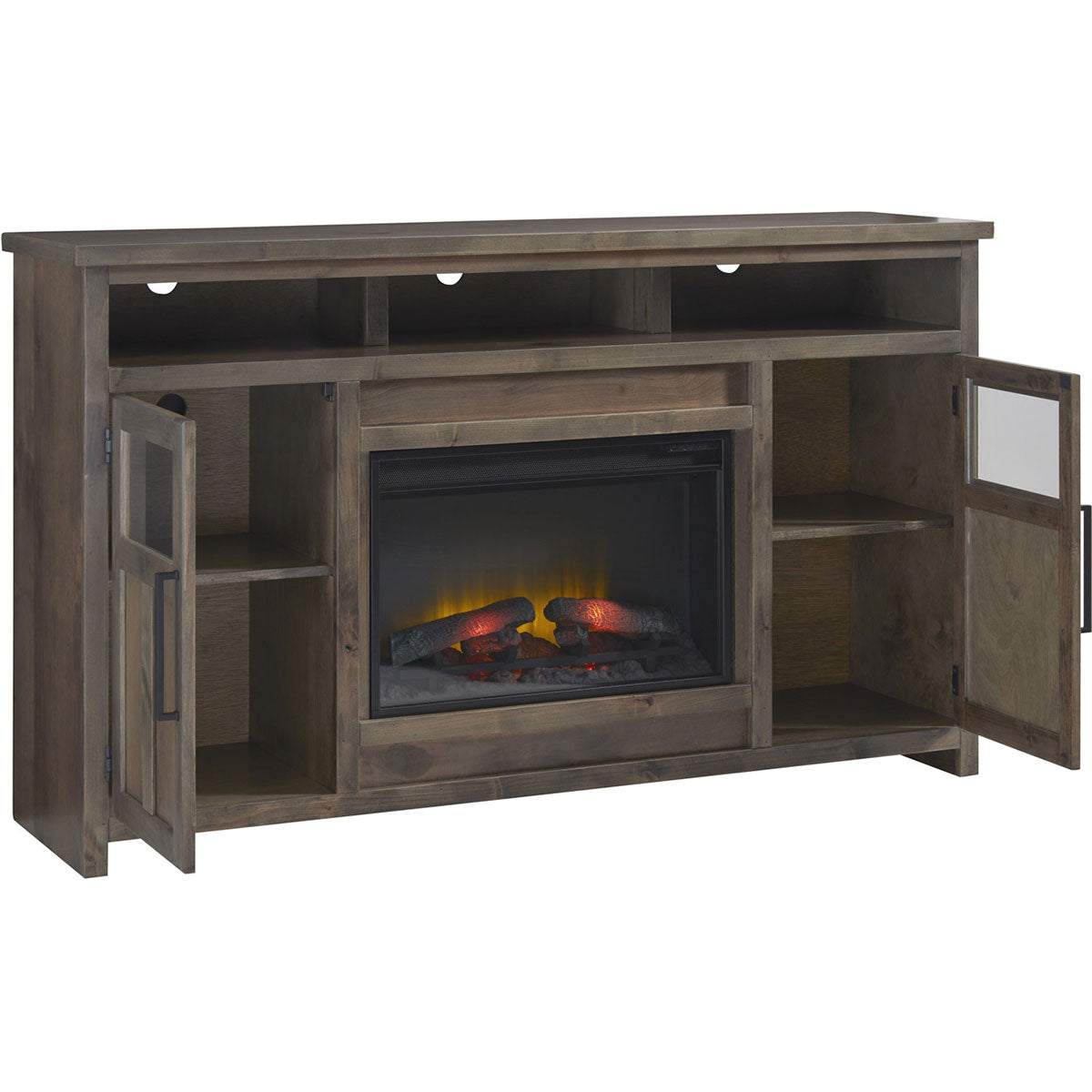 SHAKER BROWN 66" FIREPLACE CONSOLE