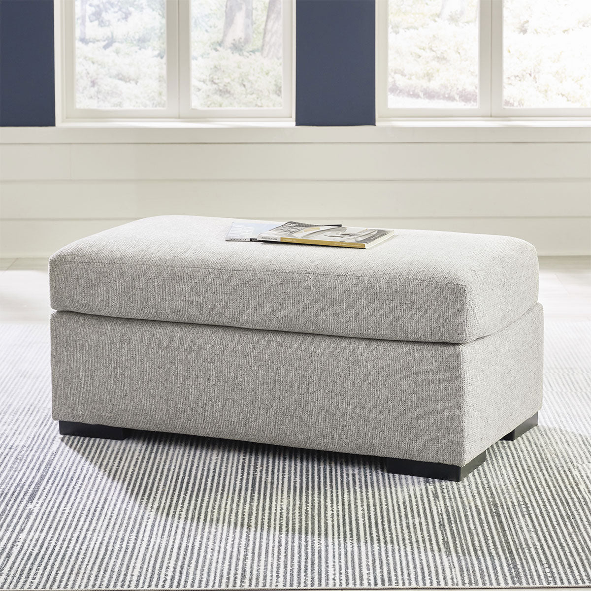 EVANSLEY PEWTER OTTOMAN