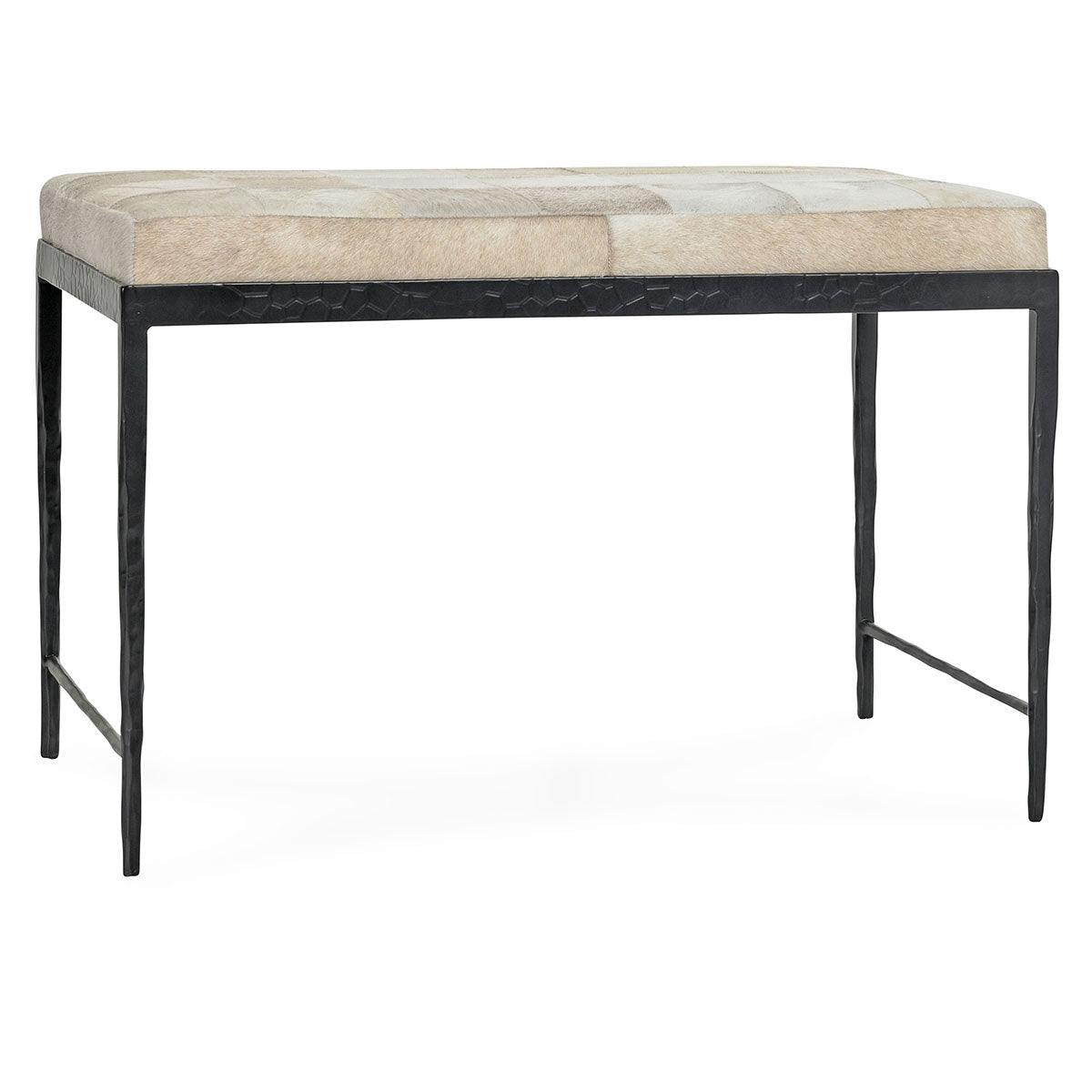 ACHEN HIDE 28" BENCH IVORY
