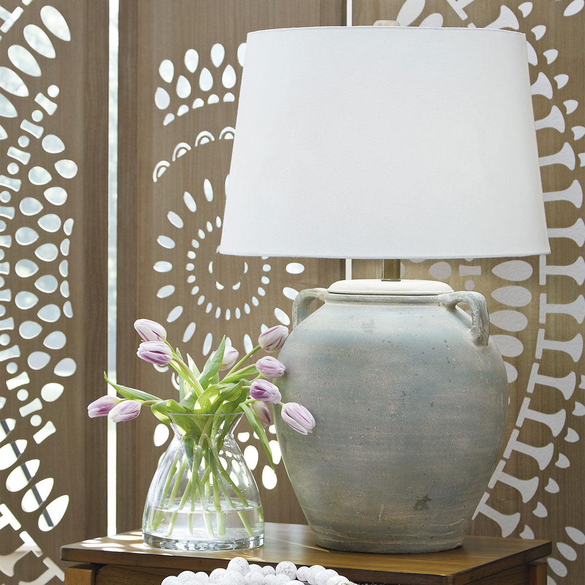 Shawburg Antique Green Table Lamp