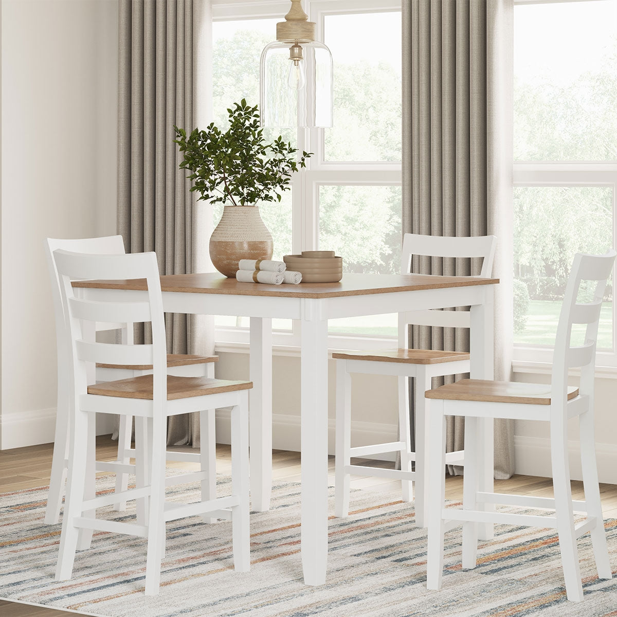 GESTHAVEN WHITE 5PC COUNTER DINING SET