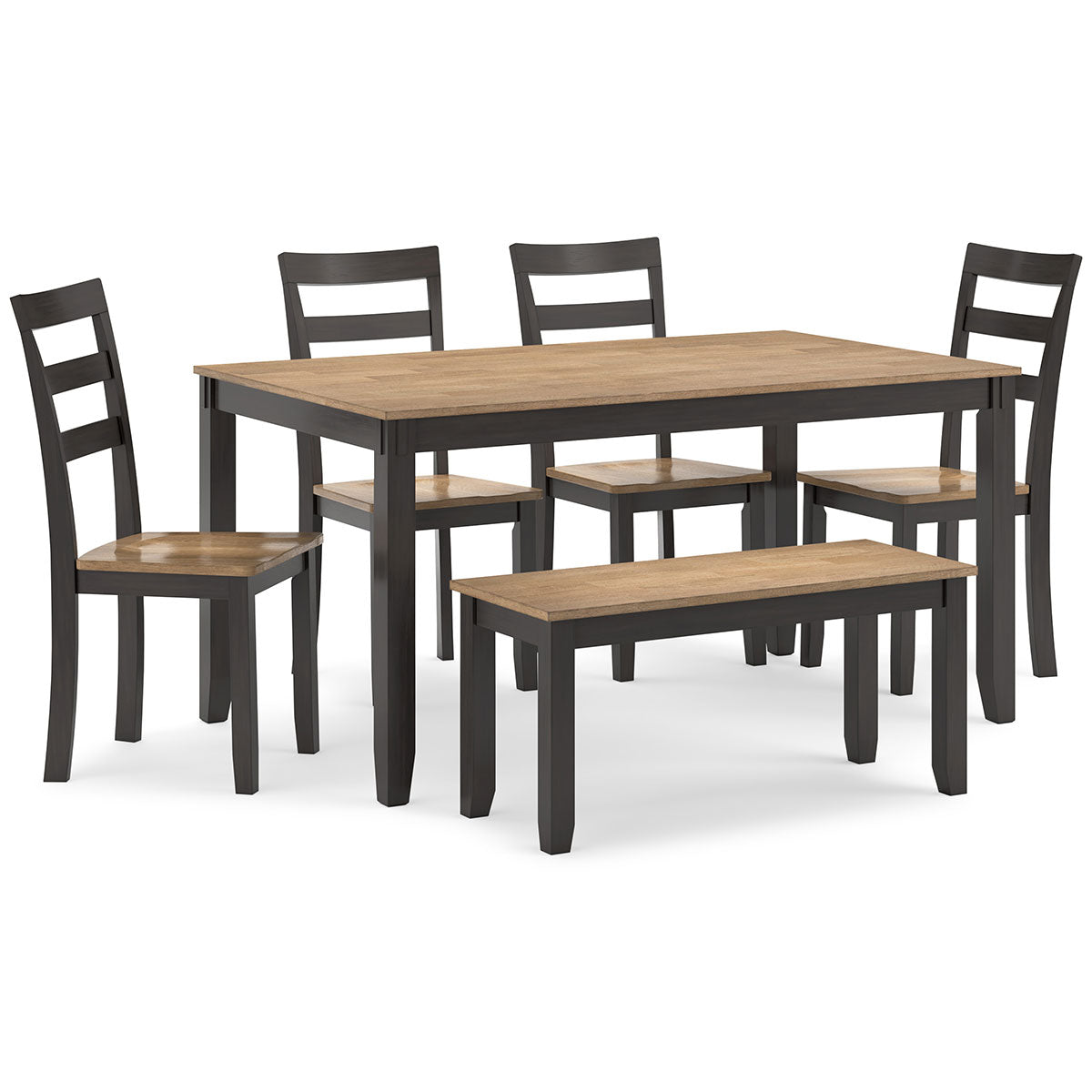 GESTHAVEN BROWN 6PC DINING W/BENCH