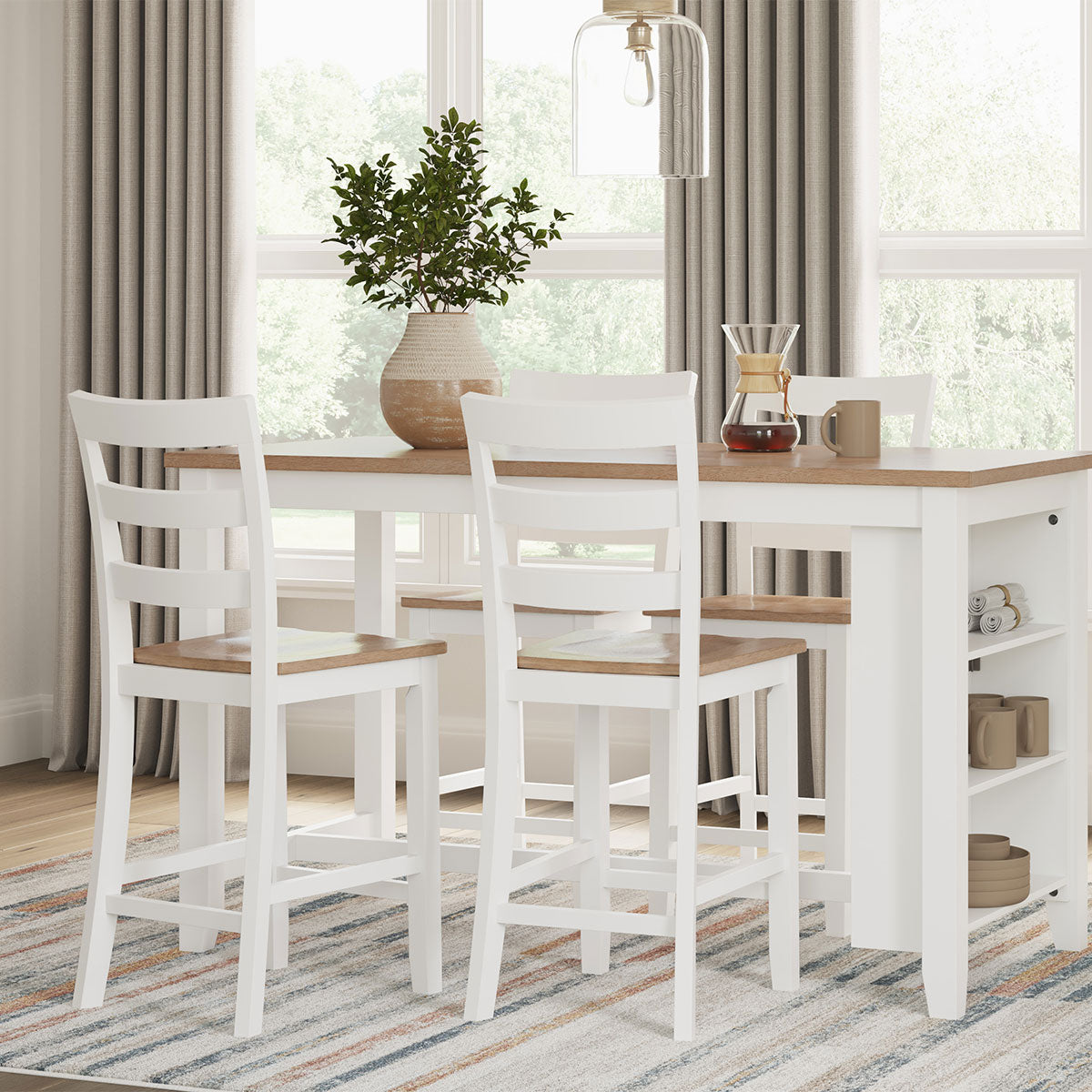 GESTHAVEN WHITE COUNTER STOOL