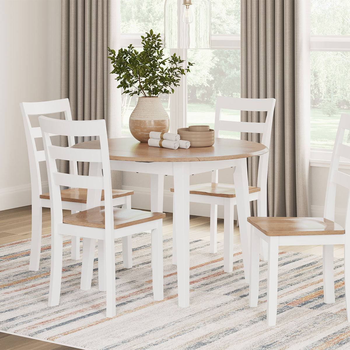 GESTHAVEN WHITE DROP LEAF TABLE