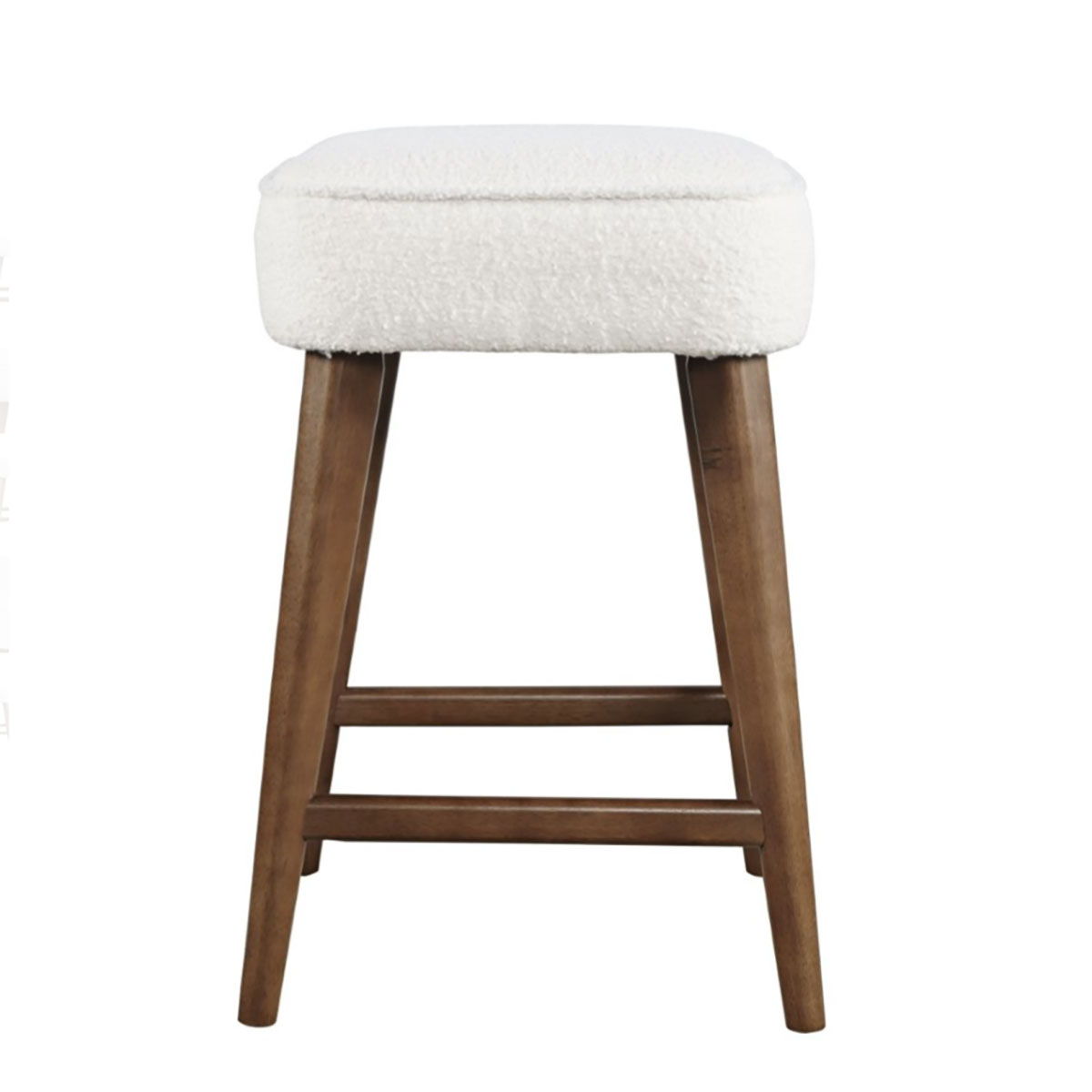 WES WALNUT BACKLESS STOOL