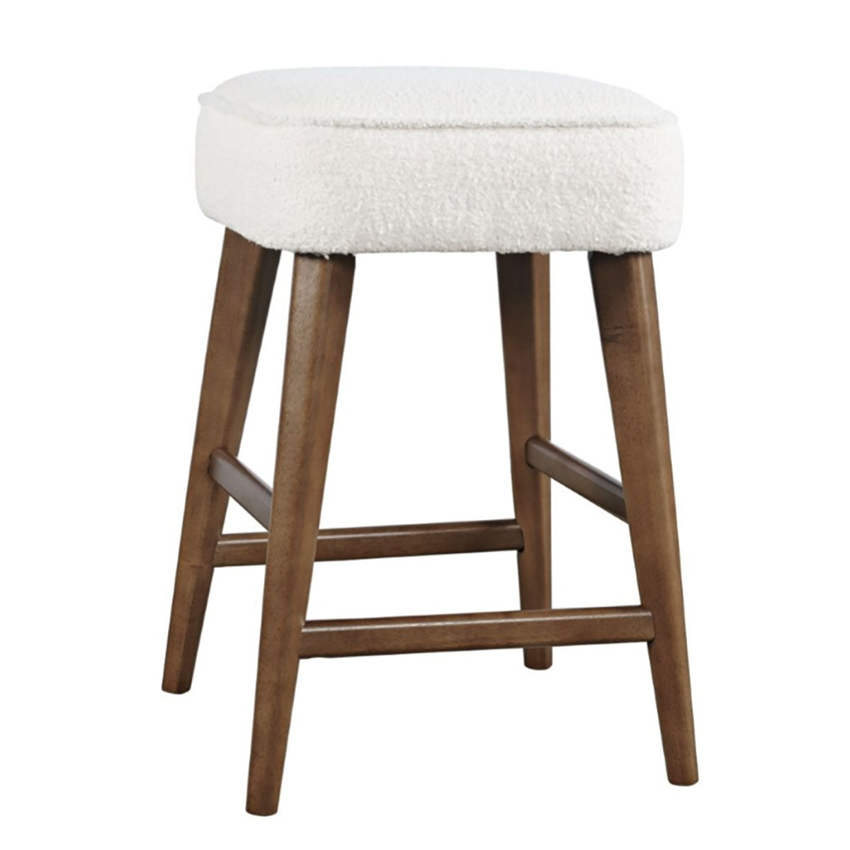 WES WALNUT BACKLESS STOOL