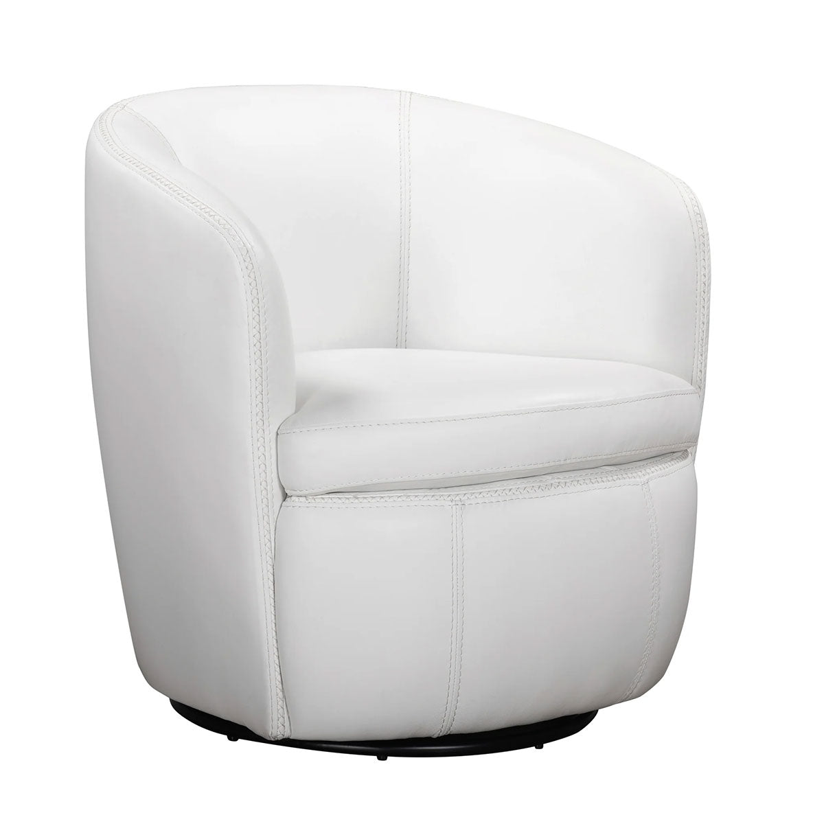 BAROLO SNOW LEATHER SWIVEL CHAIR