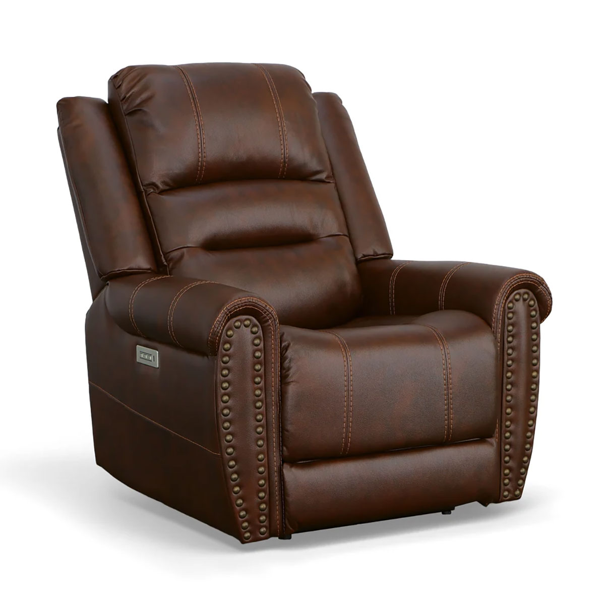OSCAR LIGHT BROWN RECLINE WITH POWER HEADREST AND LUMBAR