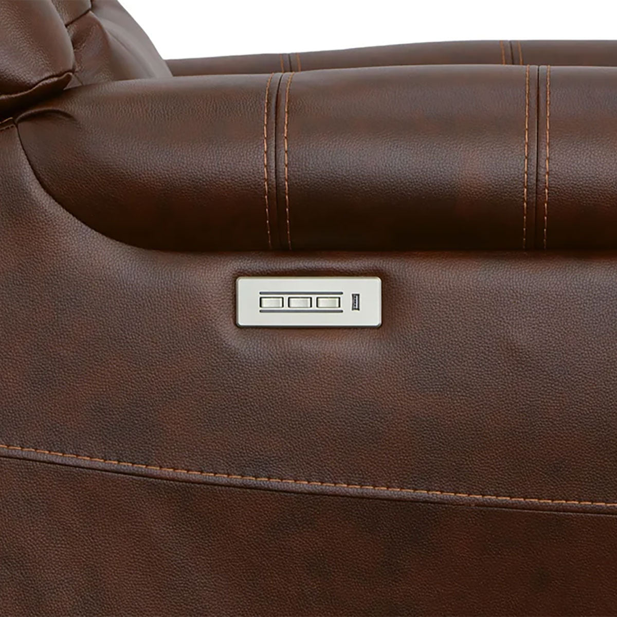 OSCAR LIGHT BROWN RECLINE WITH POWER HEADREST AND LUMBAR
