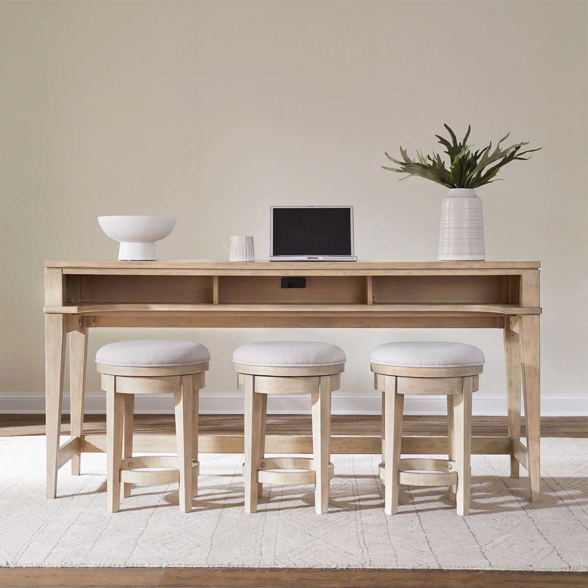 BRENTWOOD CONSOLE W/3 STOOLS