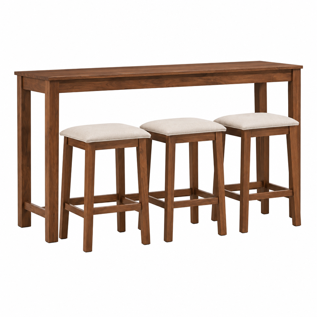UPTOWN WALNUT TABLE W/STOOLS