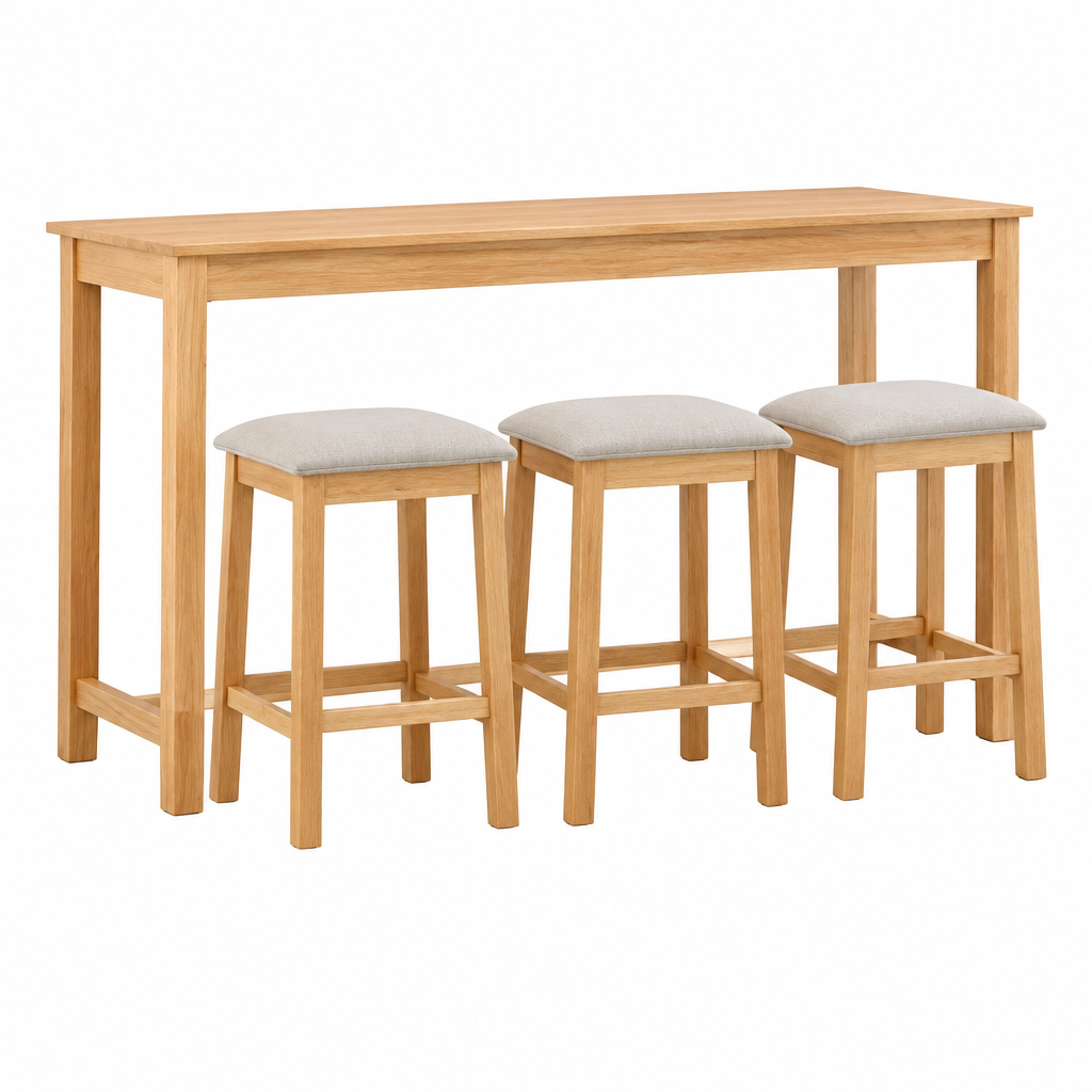 UPTOWN NATURAL TABLE W/STOOLS