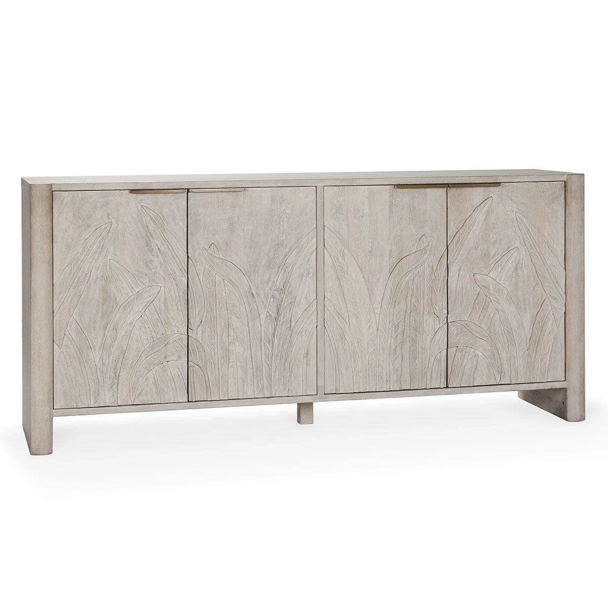 LEDRO WOOD 4 DR BUFFET WHITE WASH