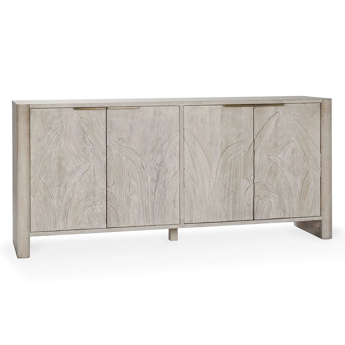 LEDRO WOOD 4 DR BUFFET WHITE WASH