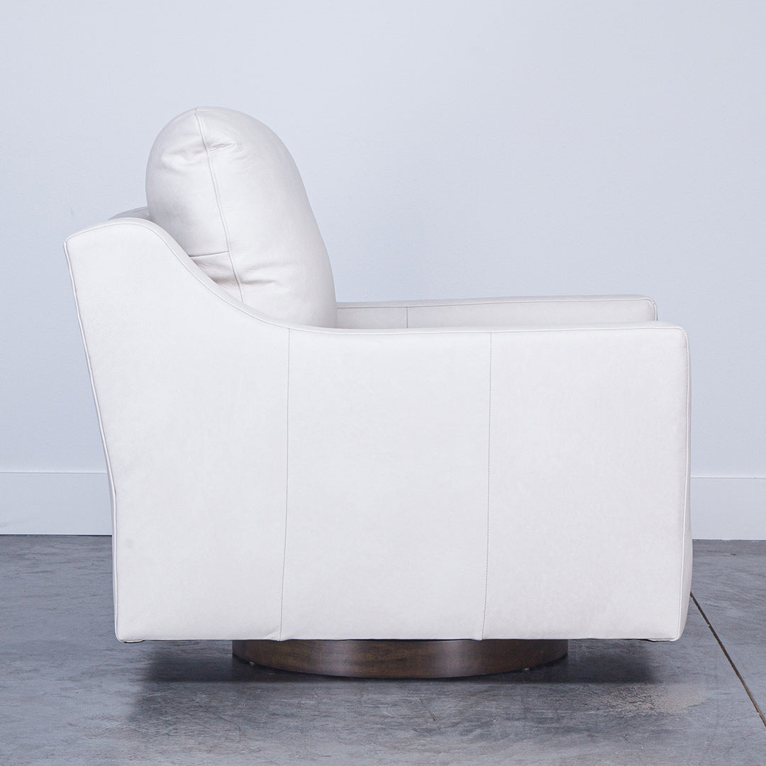 CUSTOM FULL LEATHER SWIVEL CHAIR