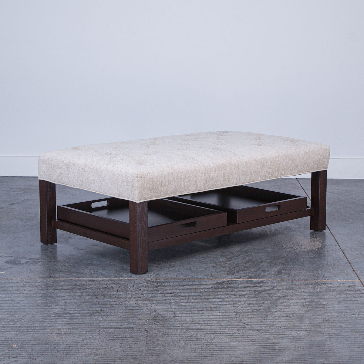 LORI RECTANGLE OTTOMAN W/TRAYS