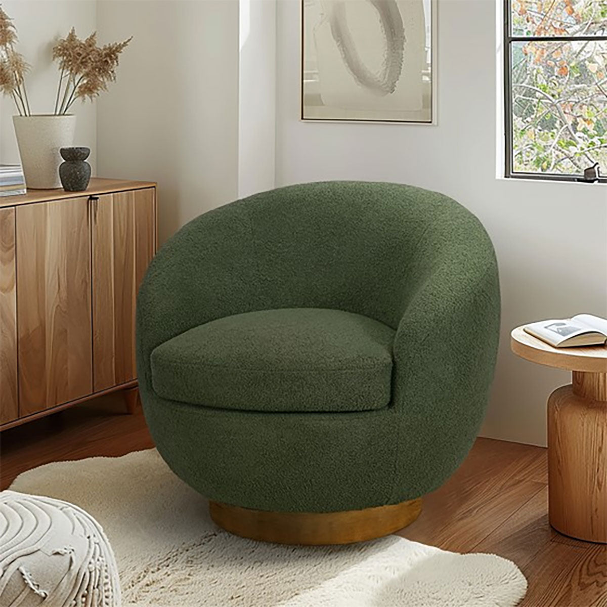 JESSY SWIVEL CHAIR IN GREEN
