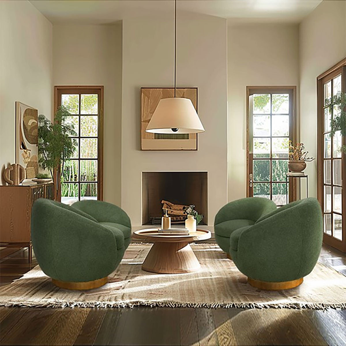 JESSY SWIVEL CHAIR IN GREEN