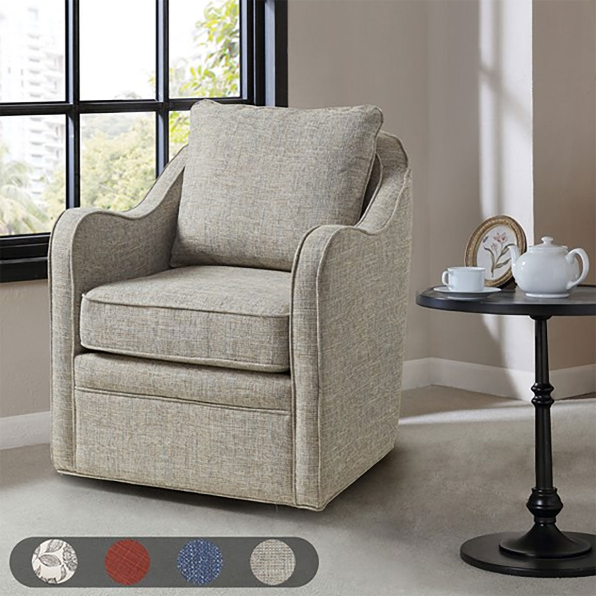 BIANCA SWIVEL CHAIR IN GREY