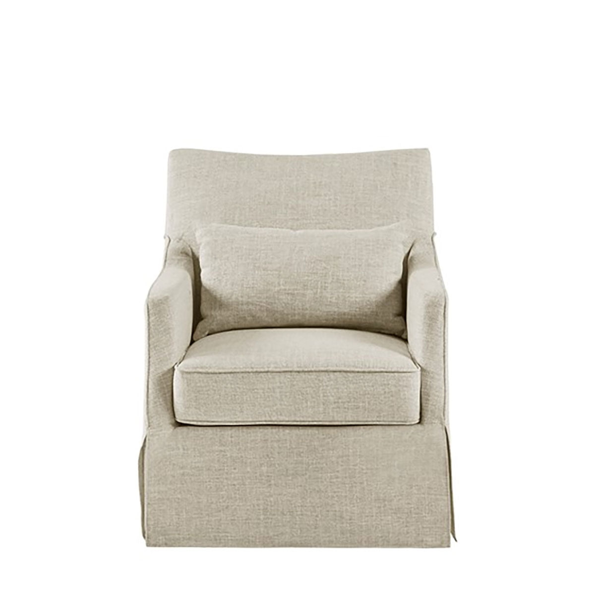 ENGLAND SKIRT SWIVEL CHAIR IN BEIGE