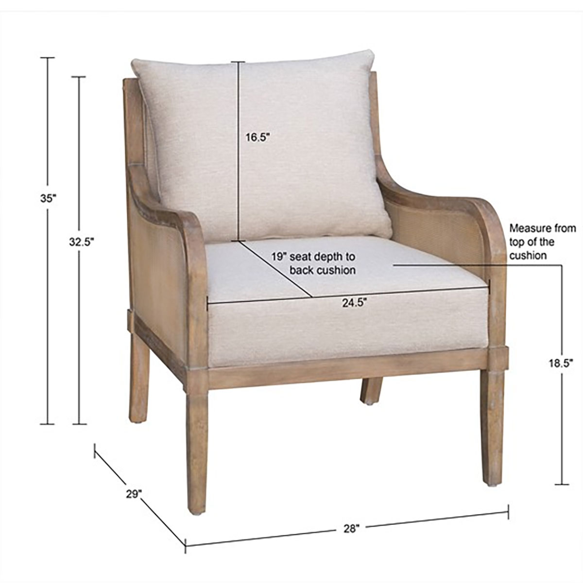 MARGARET CANE ACCENT CHAIR