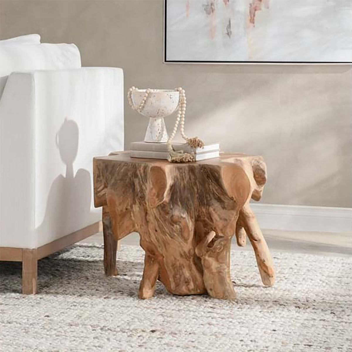 CYPRESS ROOT NATURAL END TABLE