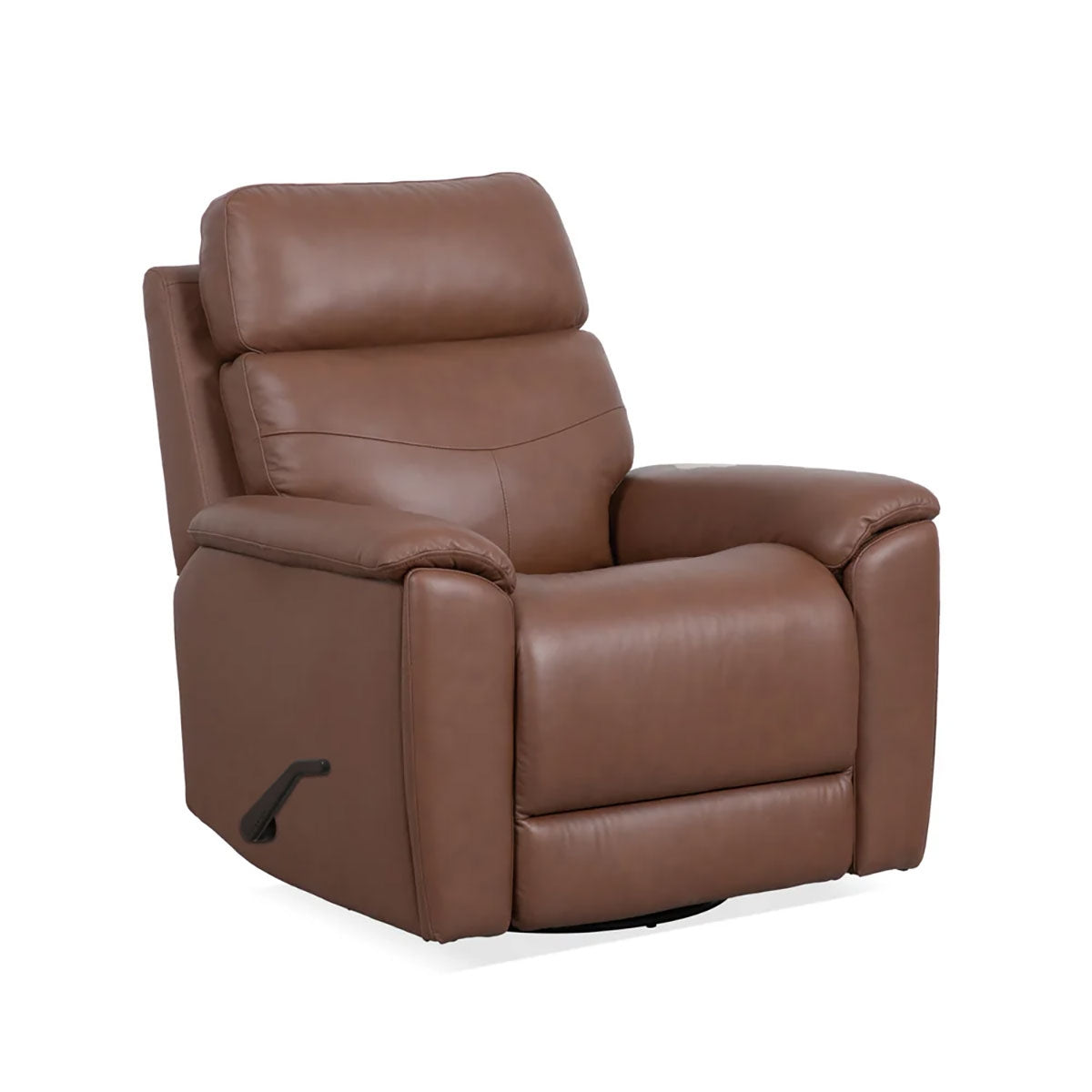 REFINED BROWN SWIVEL GLIDER RECLINER