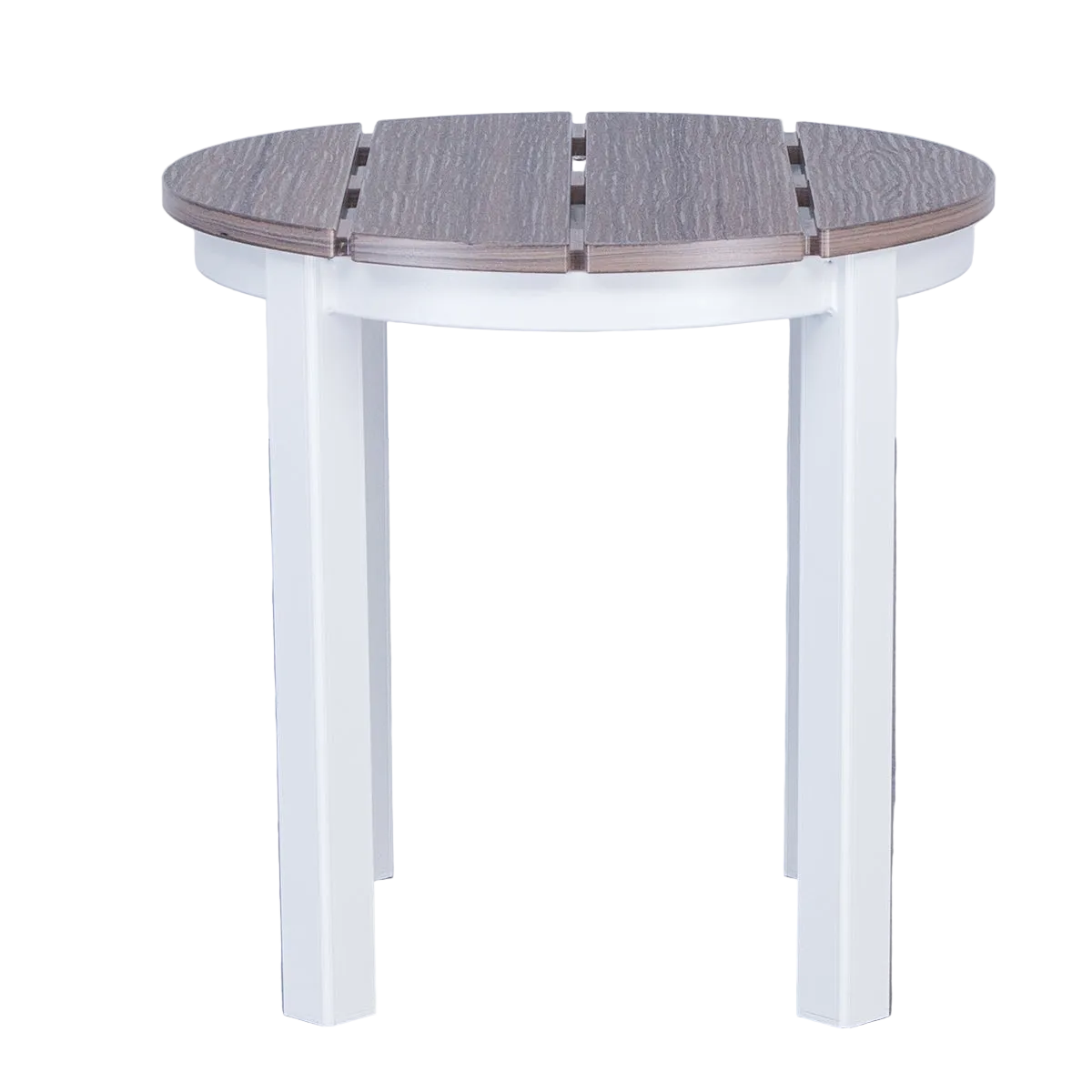 21" ROUND END TABLE W/RUSTIC TOP