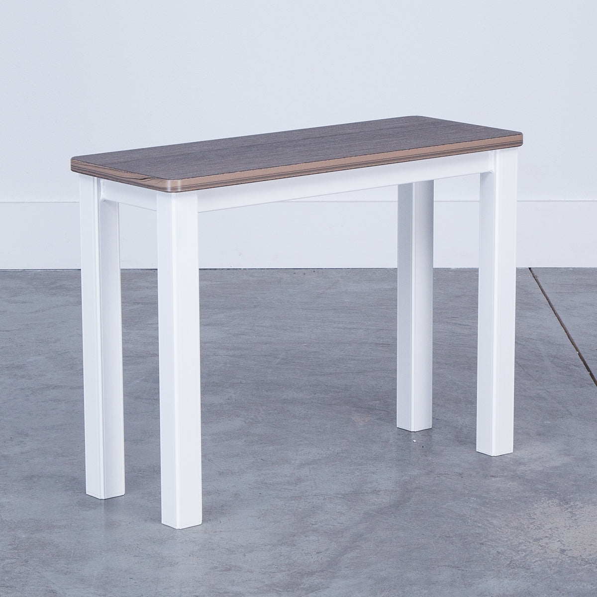 10X27 CHAIR SIDE  TABLE W/RUSTIC TOP