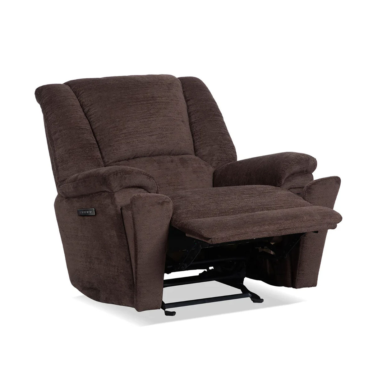 PLUSH BUFFALO SWIVEL GLIDER RECLINER  W/POWER HEADREST /LUMBAR