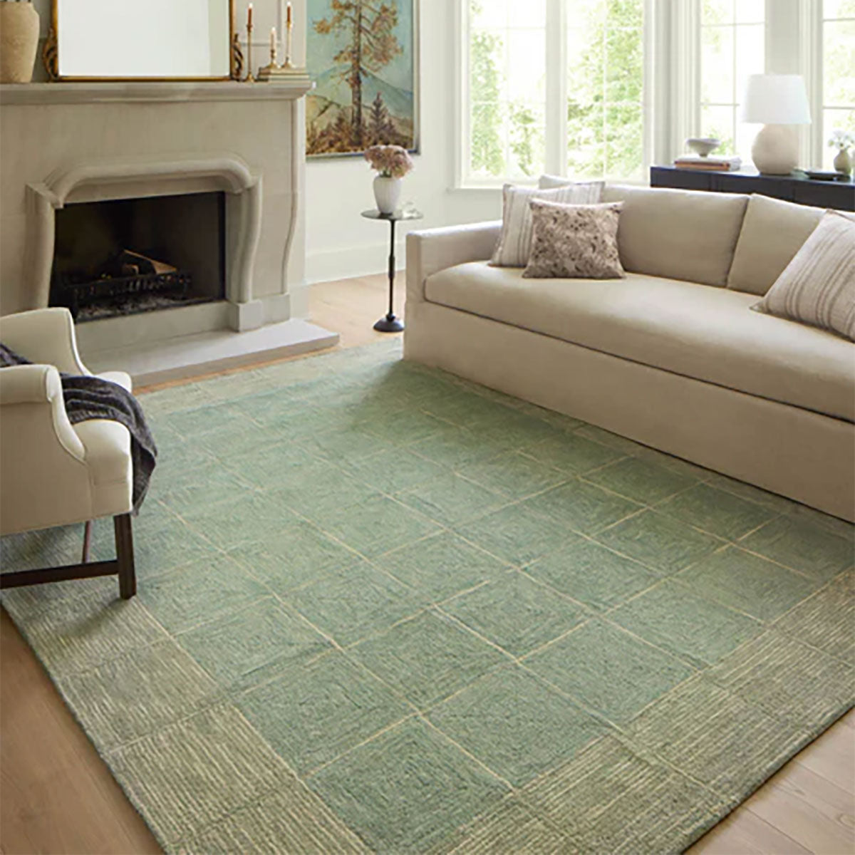 FRANCIS 02 GREEN/NATURAL  8'6X12' RUG