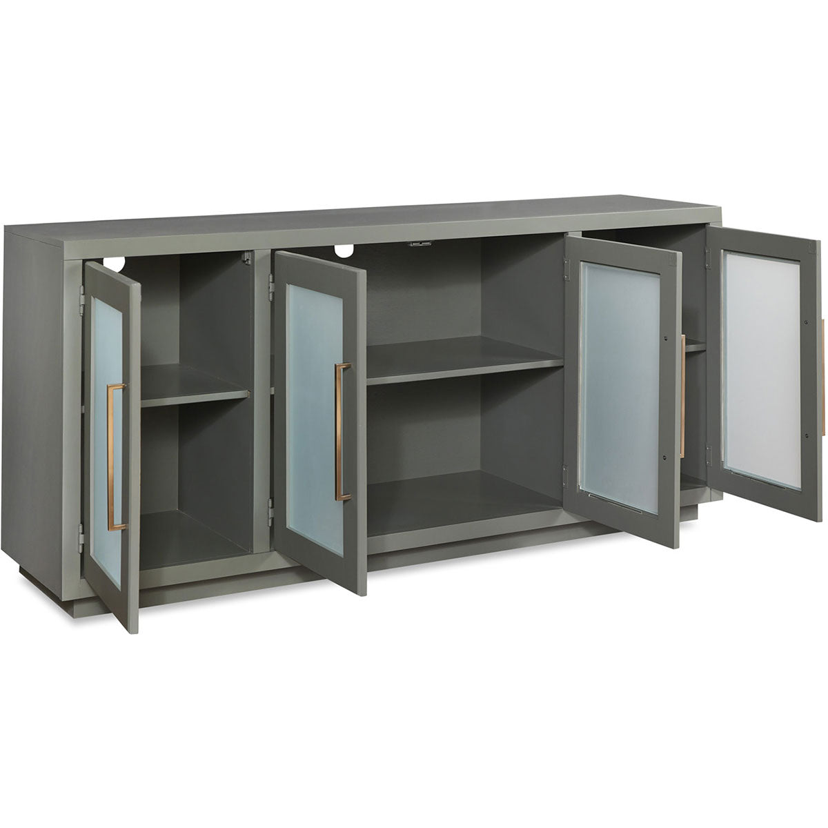 PERRY 66" CONSOLE W/FOUR DOOR IN GREEN