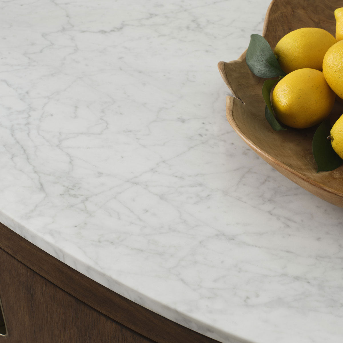 CADEN BAR CABINET W/MARBLE TOP
