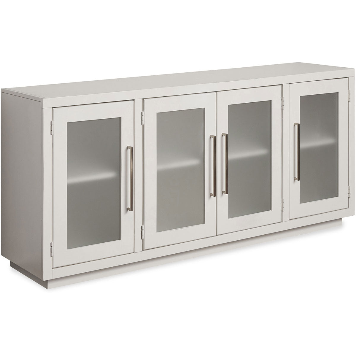 PERRY 66" CONSOLE W/4 DOOR IN WHITE