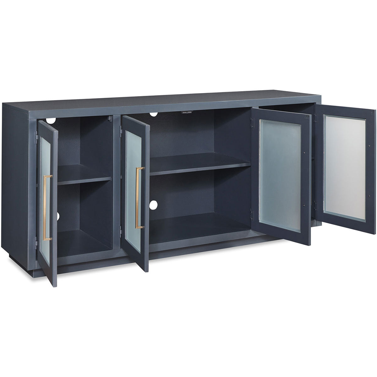 PERRY 66" CONSOLE W/4 DOOR IN BLUE