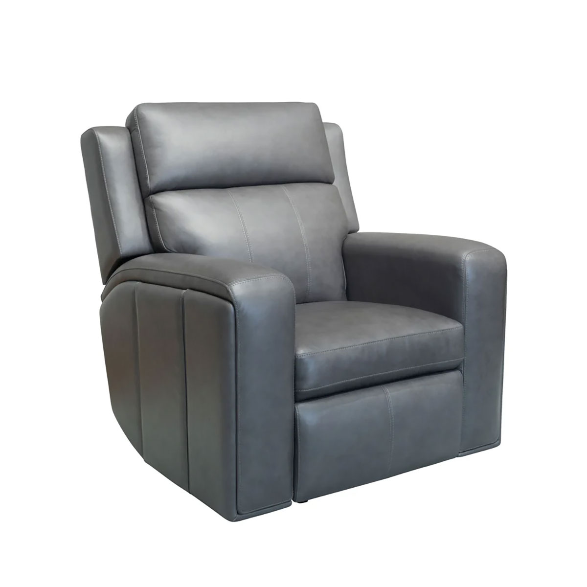 WYATT RECLINER IN GUNMETAL W/POWER HEADREST /LUMBAR