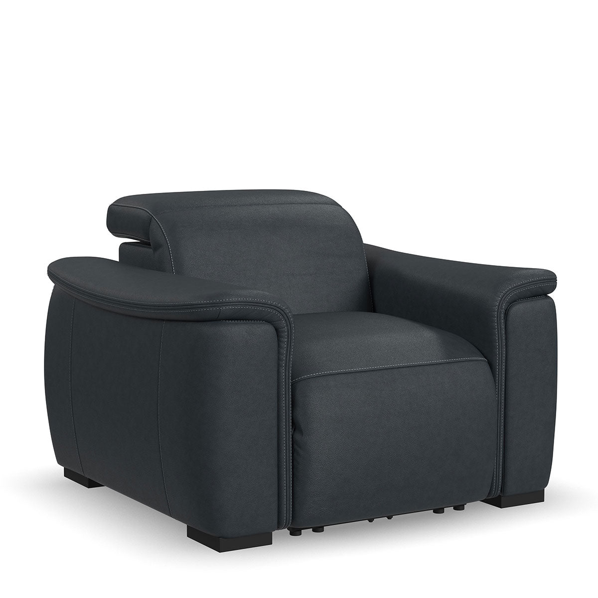 CAMDEN BLUE RECLINER W/POWER HEADREST