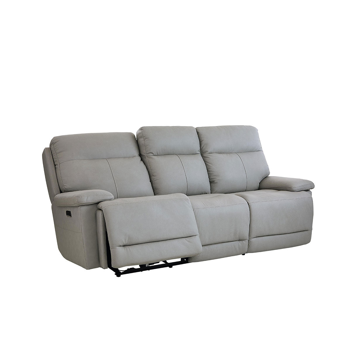 FLETCHER GRAY SOFA W/ POWER HEADREST