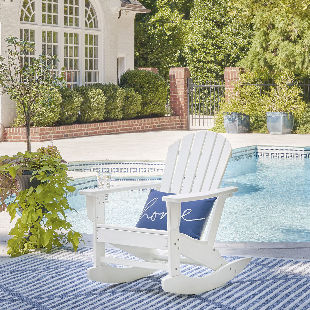 WHITE ADIRONDACK ROCKING CHAIR
